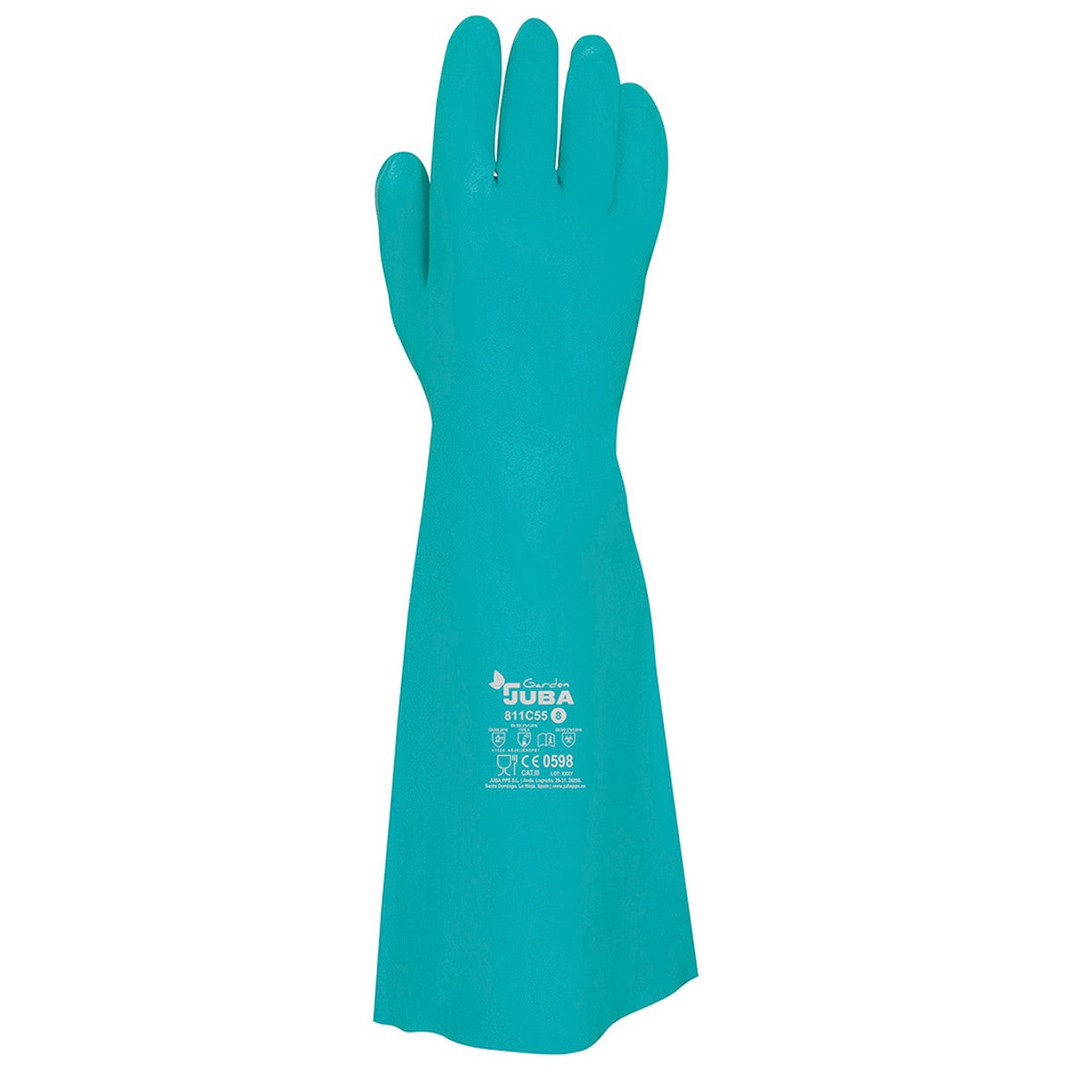 Work Gloves JUBA Green Satin finish Nitrile Pool-0